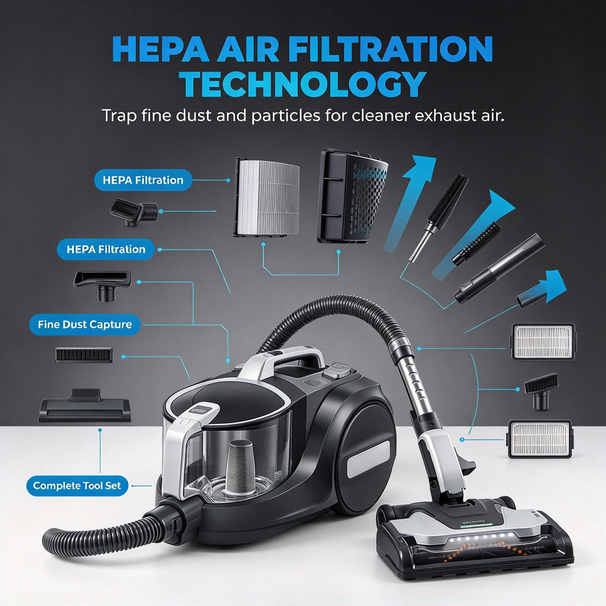 Bagless Canister Vacuum Cleaner