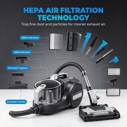 Bagless Canister Vacuum Cleaner