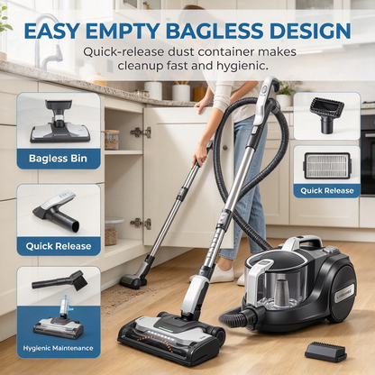 Bagless Canister Vacuum Cleaner